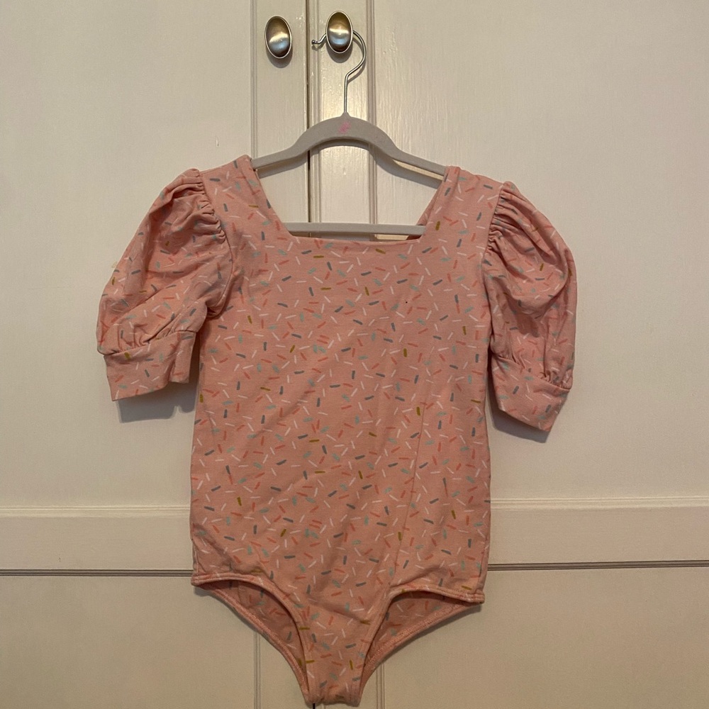 Charming Pink Patterned Kids Bodysuit